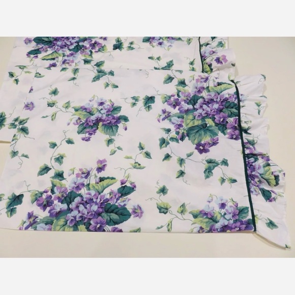 WAVERLY HEIRLOOM GARDEN SWEET VIOLET COMFORTER SET VINTAGE - Picture 11 of 13